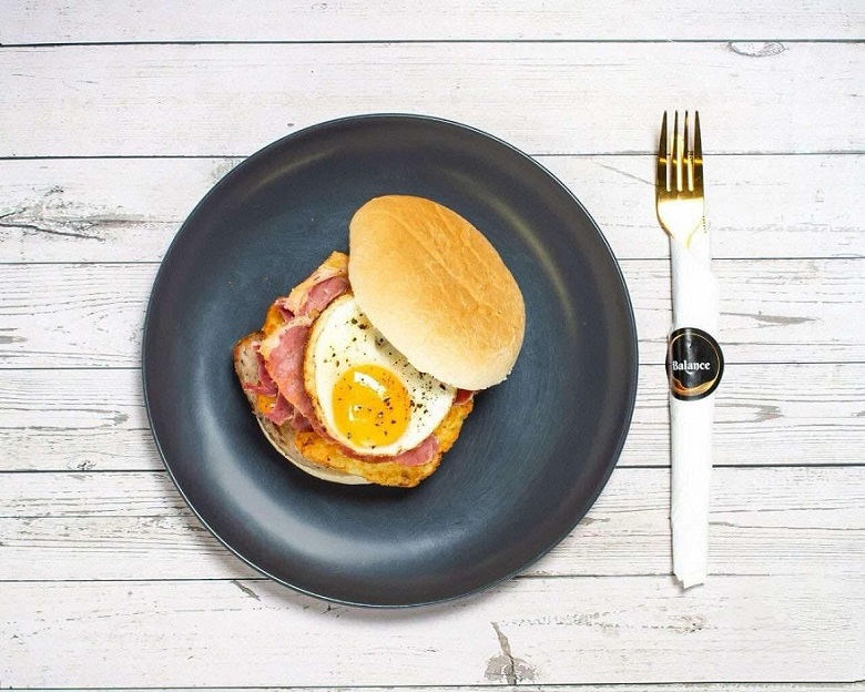 Chicken Sausage and egg bagel